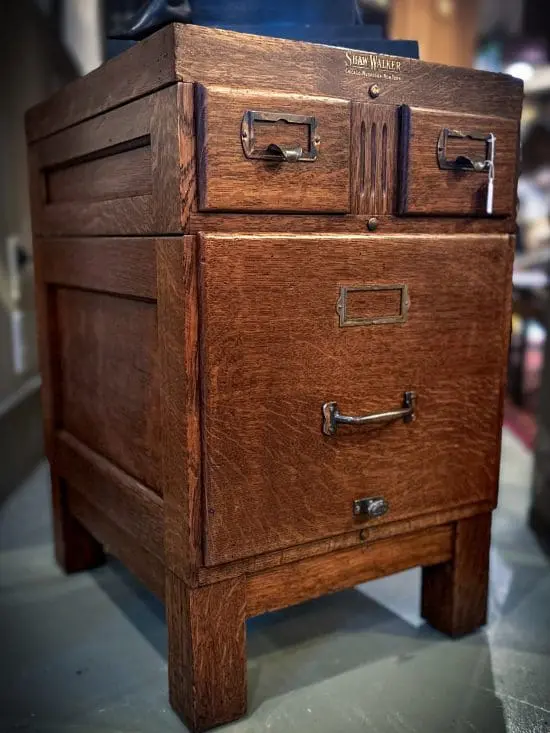 Small Antique Filing Cabinet