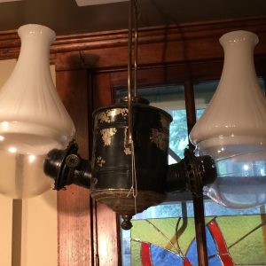 Angle Oil Lamp Ca. 1880 Rewired.
