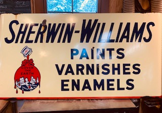 Vintage Sherwood Williams Porcelain Sign 1947. 1495.00 CND
