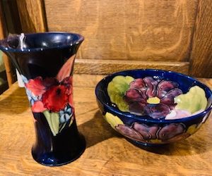 Moorcroft Walter Vase & Bowl 1947-53 365.00 Vase is sold