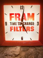 Fram Filters Clock 1950s 595.00 CND