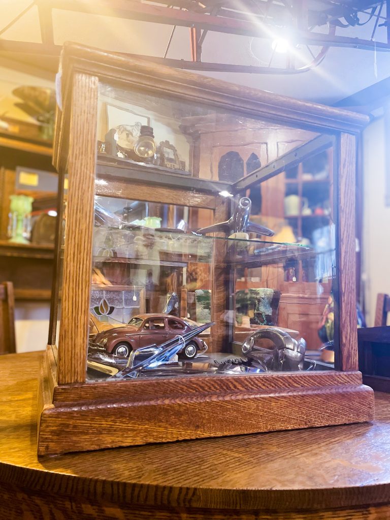 1900s Oak Display Case