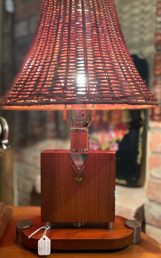 Art Deco Wooden Lamp