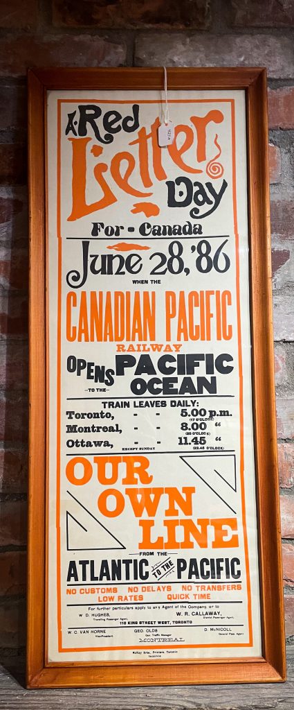 Canadian Pacific Railway Billboard 145.00 CND