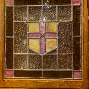 Small framed stained glass 16 3/8" x 17 1/4 ". $345.00