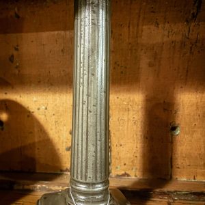 Antique pewter candlestick $48