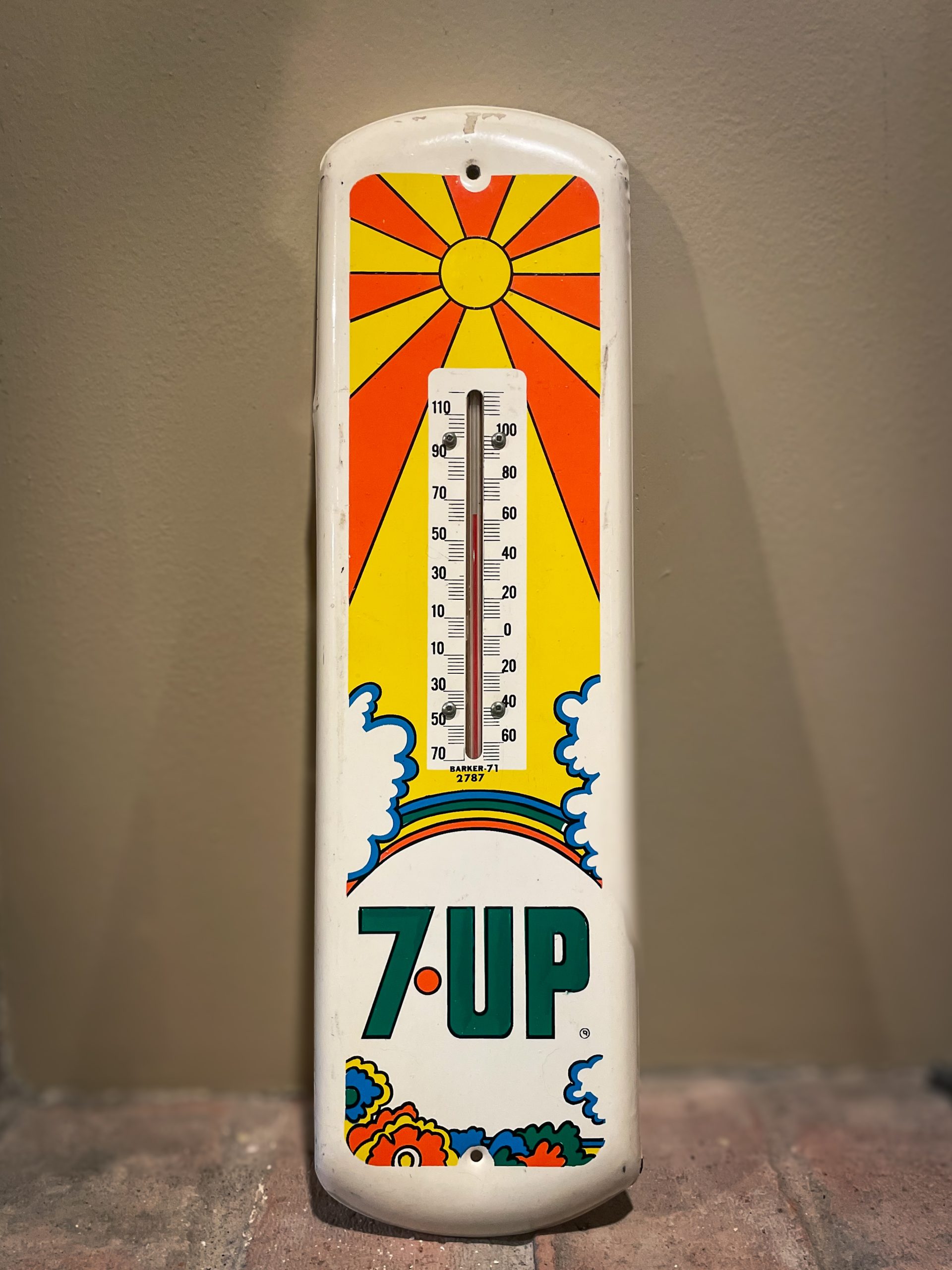Vintage Metal 7-Up Thermometer 365.00 CND