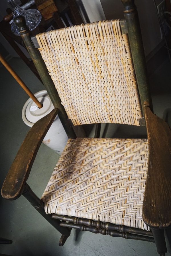 Antique Herringbone Rocking Chair