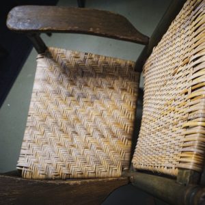 Antique Herringbone Rocking Chair - Image 8