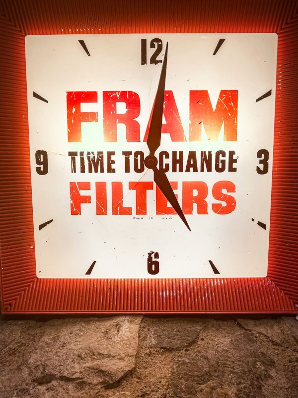 Fram Filters Clock 1950s