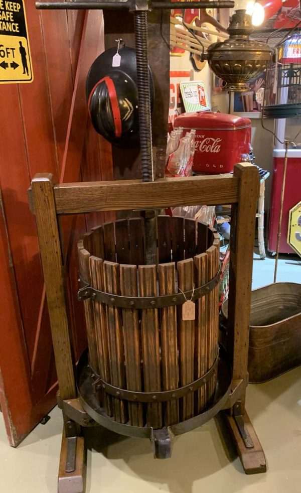 Antique Wine Press Oak