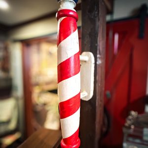 Vintage Wooden Barber Pole - Image 2