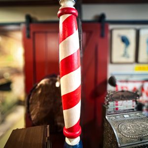 Vintage Wooden Barber Pole - Image 3