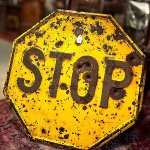 Vintage Shot-up Stop Sign - Image 2