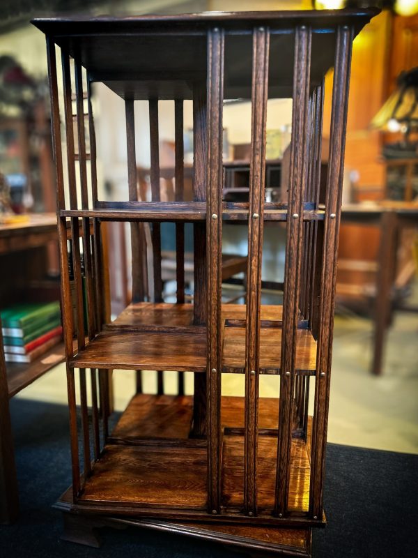 Antique Oak Revolving Bookcase