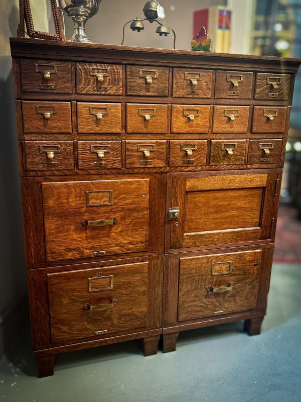 Stacking Card Catalog Cabinet