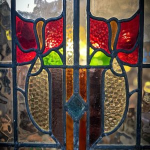 Antique Stained Glass Panel - Image 2