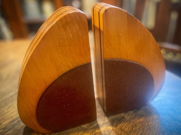 Mid-Century Modern Wooden Bookends