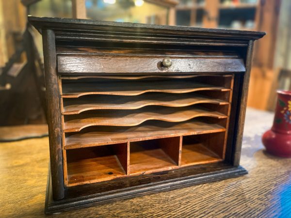 Antique Tambour Letter Cabinet