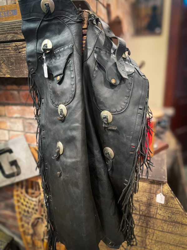 Antique Leather Fringed Chaps