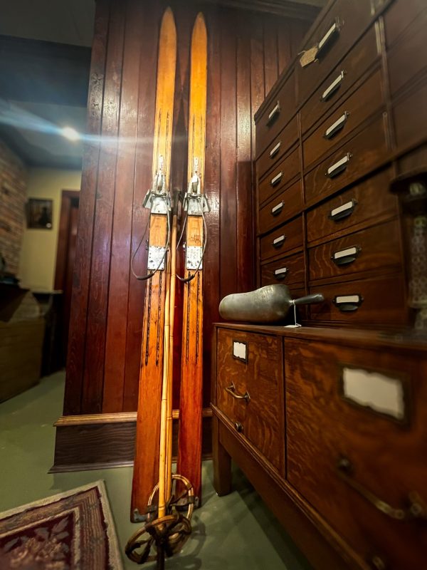 Vintage Wooden Skis & Poles