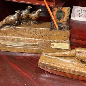 Antique Bronze Pheasant Inkwell 1150.00 CND