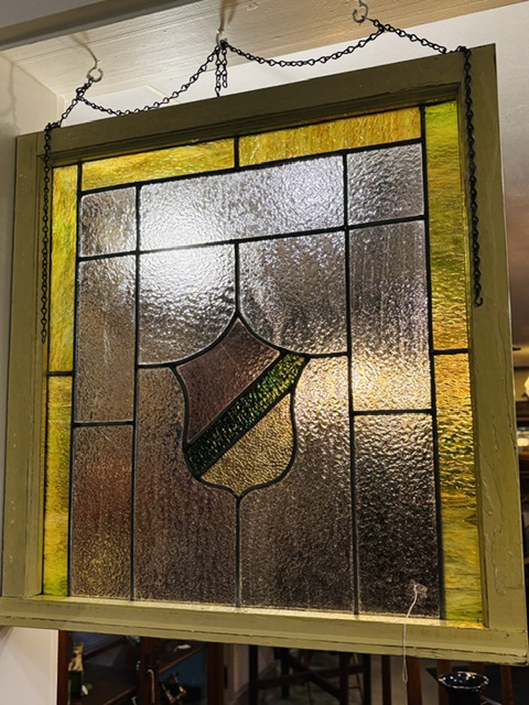 Antique stained-glass window. 495.00 CND